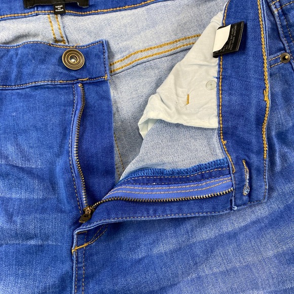 Fashion Nova Jeans Womens 16 W36 Bell Bottom Blue Denim Stretch Flare Bottoms - Picture 11 of 15